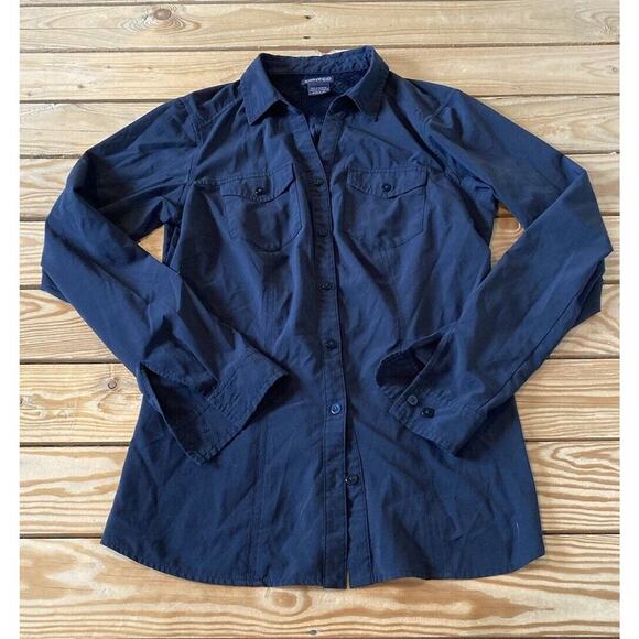 Exofficio Button Up Top Size Medium Women’s Black - Picture 1 of 7
